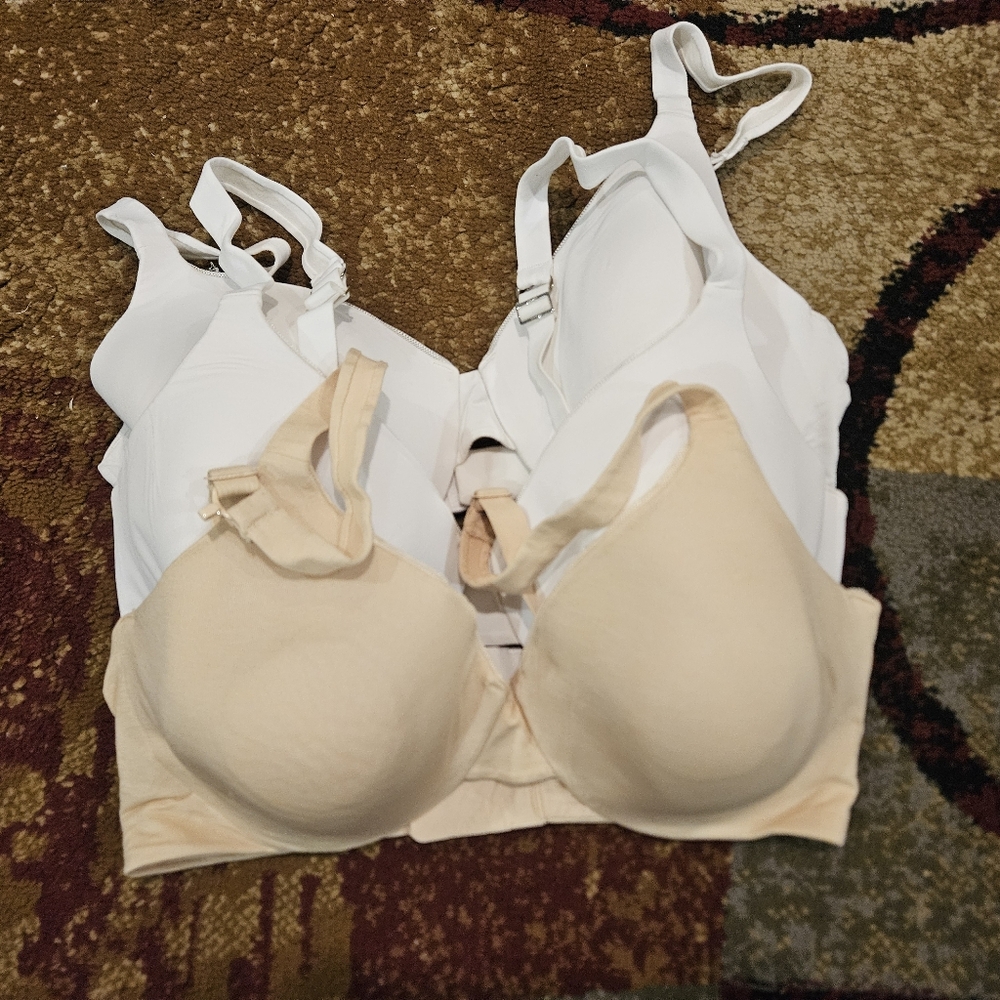 Women's Lot Of 3 Hanes "PERFECT TEE SHIRT BRAS" NWOT 36D